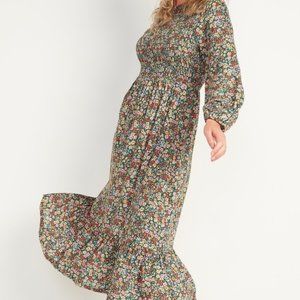 Old Navy Smocked Floral Midi Dress